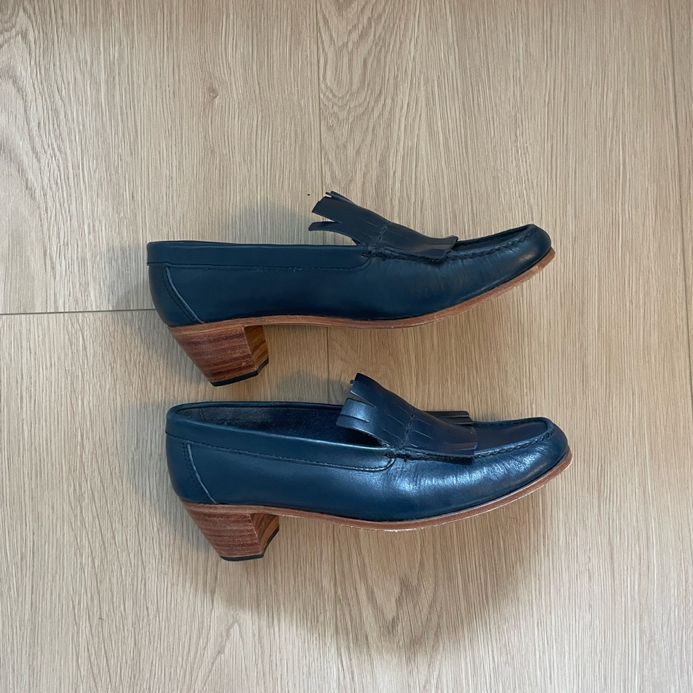 Martiniano Leather Heeled Loafers